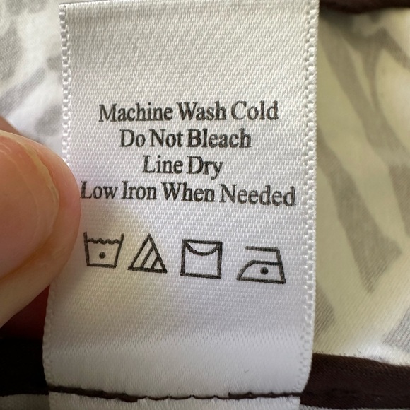 Coldwater Creek NEW Palm Print Jacket Short Sleeve Brown White 2 Button Size 14 - Picture 12 of 14